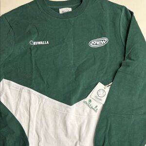 Kuwalla Green and White Sweatshirt L